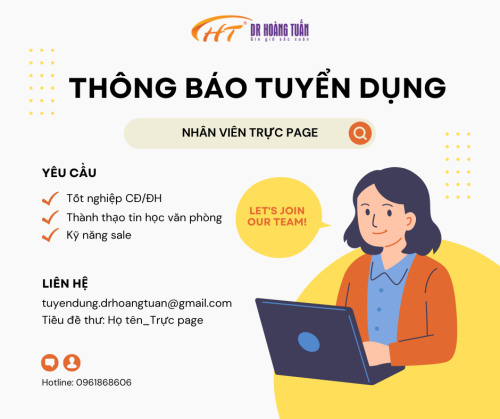 Thông báo tuyển dụng nhân viên trực page