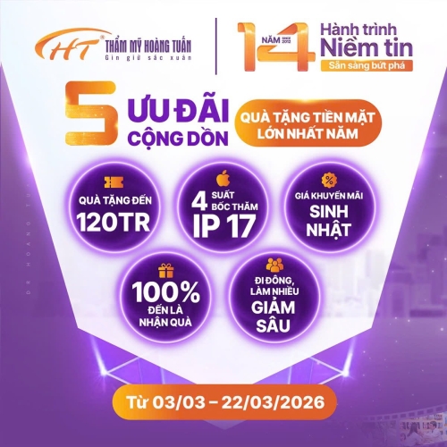 Mừng sinh nhật 14 năm, Dr Hoàng Tuấn bùng nổ ưu đãi lớn nhất năm